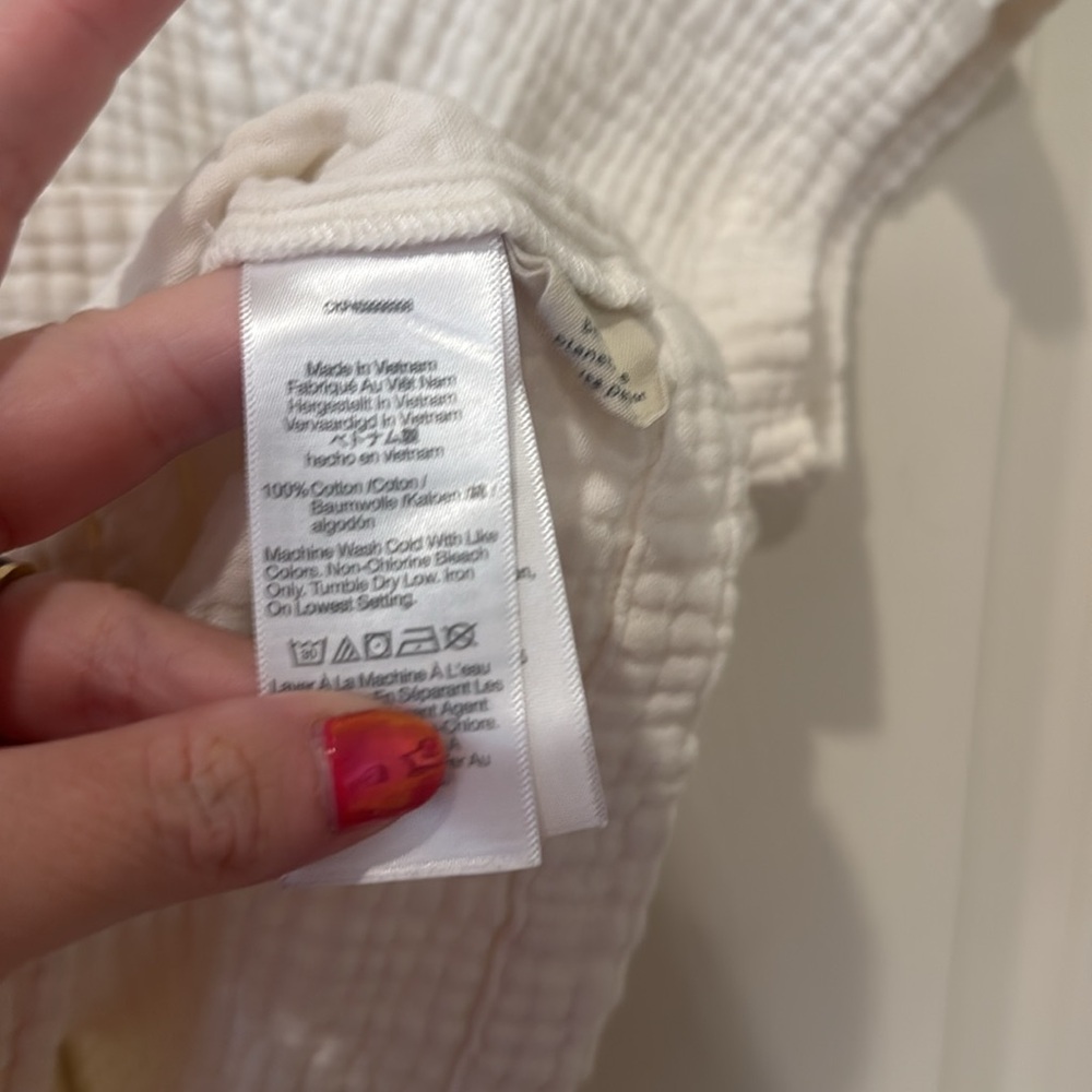 Madewell Ivory Textured Blouse - Like New, XS - Picture 5 of 7